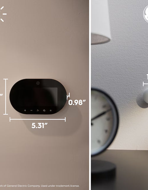 Load image into Gallery viewer, Black Smart Thermostat with Wi-Fi Compatibility
