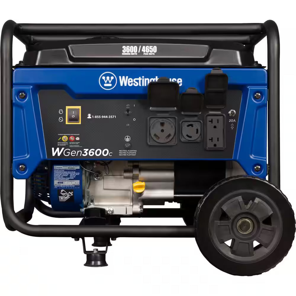 4,650/3,600-Watt Dual Fuel Gas and Propane Powered Portable Generator with Remote Electric Start