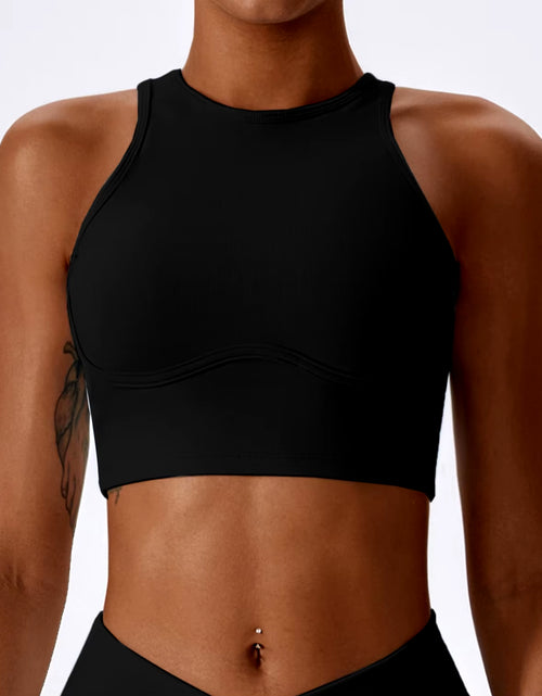 Load image into Gallery viewer, Women Shockproof Gathered Fitness Push up Female Underwear Crop Top Run Gym Workout Bralette Sports Bra Fixed Cups Vest Yoga Top
