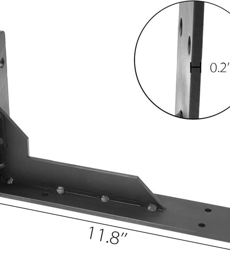 Heavy Duty Rustic Shelf Brackets, 12" X 6" Max Load 330 Lb 5 Mm Thick Iron Industrial Shelves Brackets Black Metal Farmhouse Wall Mounted Floating L Support for Hanging DIY Open Shelving