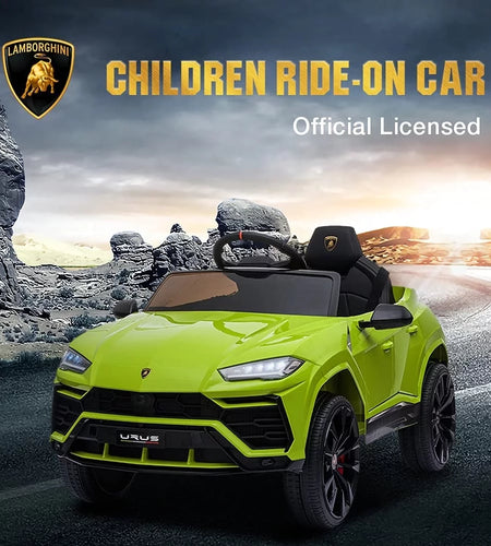 Lamborghini Urus 12V Electric Powered Ride on Car Toys for Girls Boys, Green Kids Electric Vehicles Ride on Toys with Remote Control, Foot Pedal, MP3 Player and LED Headlights, CL61
