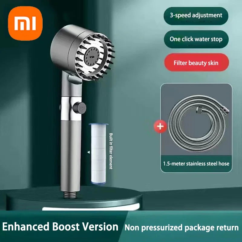 XIAOMI 3 Modes Shower Head High Pressure Showerhead Portable Filter Rainfall Faucet Tap Bathroom Bath Home Innovative Accessory