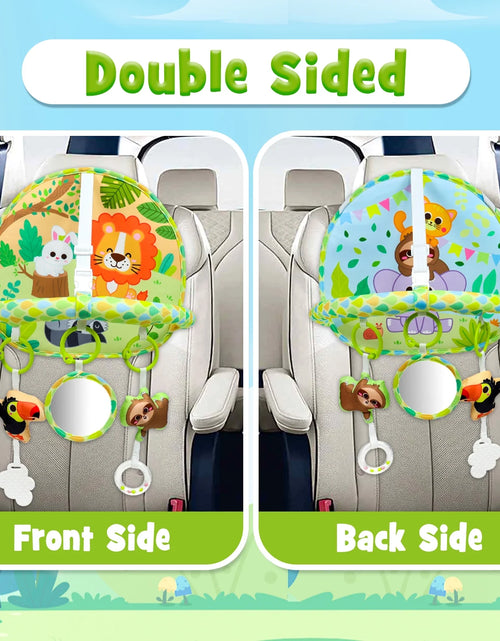 Load image into Gallery viewer, Baby Car Seat Toy for Travel Rear Facing Double Sided Baby Travel Activity Car Seat Entertainment Toy Easy Drive Gift for Newborn Baby Infant 0-12 Month
