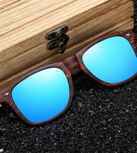 GM Handmade Natural Wooden Sunglasses Men Polarized Eyewear Women Mirror Vintage Oculos de sol masculino UV400 Polarized Lens