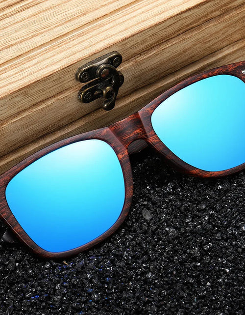 Load image into Gallery viewer, GM Handmade Natural Wooden Sunglasses Men Polarized Eyewear Women Mirror Vintage Oculos de sol masculino UV400 Polarized Lens
