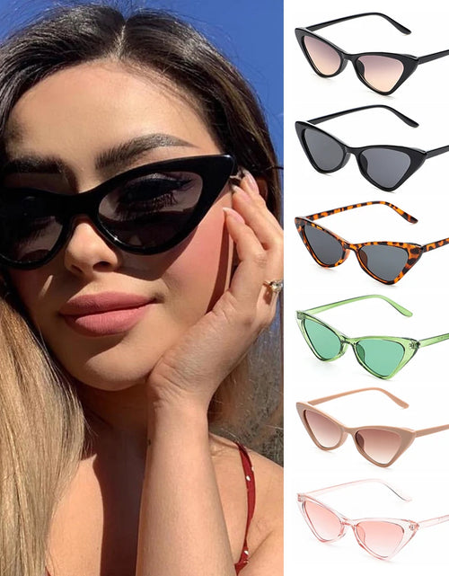 Load image into Gallery viewer, Triangle Cat Eye Sunglasses for Women Small Frame Retro Cateye Sun Glasses Luxury Brand Designer UV400 Protection Eyewear Shades
