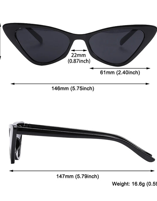 Load image into Gallery viewer, Triangle Cat Eye Sunglasses for Women Small Frame Retro Cateye Sun Glasses Luxury Brand Designer UV400 Protection Eyewear Shades
