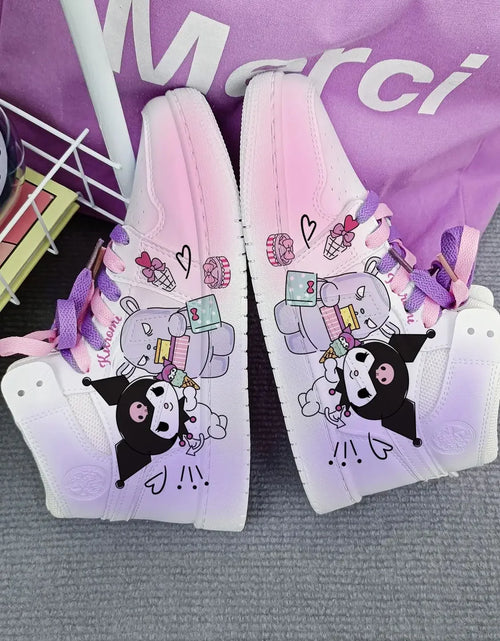 Load image into Gallery viewer, New Woman cartoon Kuromi   princess cute Casual shoes soft sports shoes for girlfriend gift EU size 35-44
