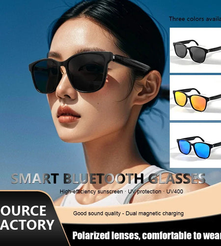 2024 Smart Sunglasses Bluetooth Glasses Listening to Music, Calling, Navigation, Anti UV Polarization Lens Suitable for Driving