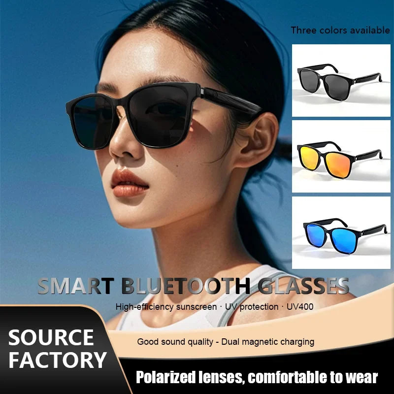 2024 Smart Sunglasses Bluetooth Glasses Listening to Music, Calling, Navigation, Anti UV Polarization Lens Suitable for Driving