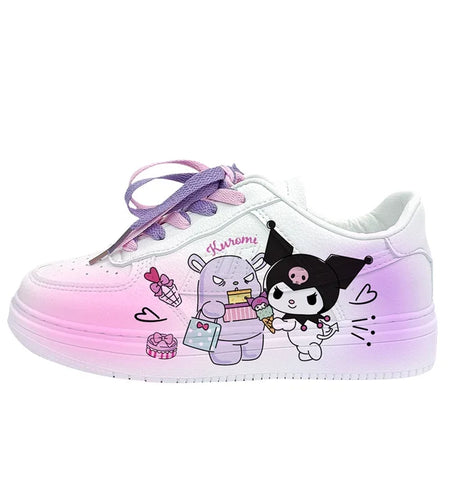 New Woman cartoon Kuromi   princess cute Casual shoes soft sports shoes for girlfriend gift EU size 35-44