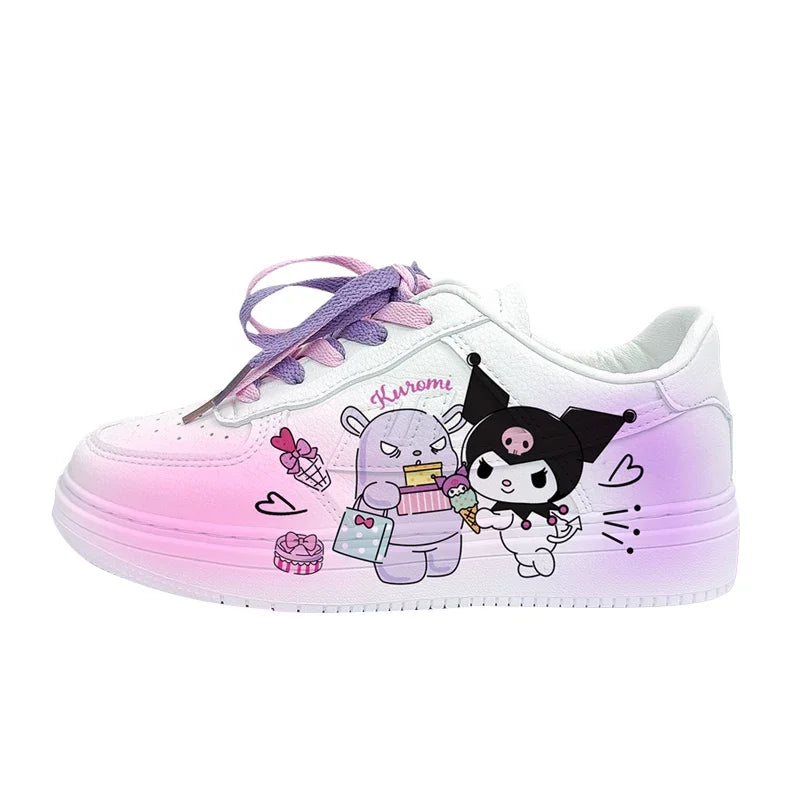 New Woman cartoon Kuromi   princess cute Casual shoes soft sports shoes for girlfriend gift EU size 35-44