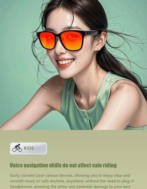 Load image into Gallery viewer, 2024 Smart Sunglasses Bluetooth Glasses Listening to Music, Calling, Navigation, Anti UV Polarization Lens Suitable for Driving
