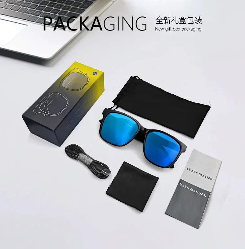 2024 Smart Sunglasses Bluetooth Glasses Listening to Music, Calling, Navigation, Anti UV Polarization Lens Suitable for Driving