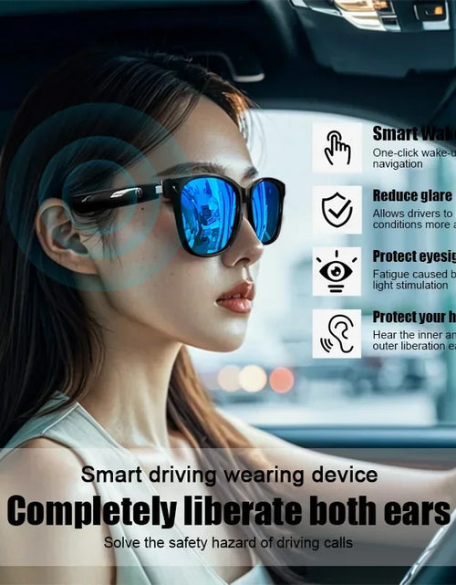 Load image into Gallery viewer, 2024 Smart Sunglasses Bluetooth Glasses Listening to Music, Calling, Navigation, Anti UV Polarization Lens Suitable for Driving
