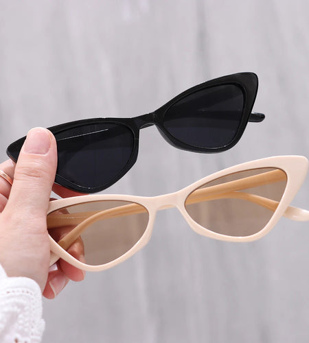 Triangle Cat Eye Sunglasses for Women Small Frame Retro Cateye Sun Glasses Luxury Brand Designer UV400 Protection Eyewear Shades
