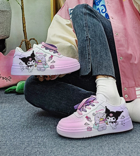 New Woman cartoon Kuromi   princess cute Casual shoes soft sports shoes for girlfriend gift EU size 35-44