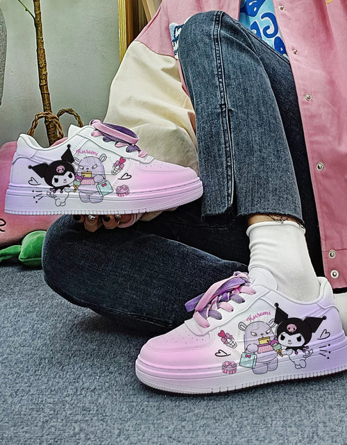 Load image into Gallery viewer, New Woman cartoon Kuromi   princess cute Casual shoes soft sports shoes for girlfriend gift EU size 35-44
