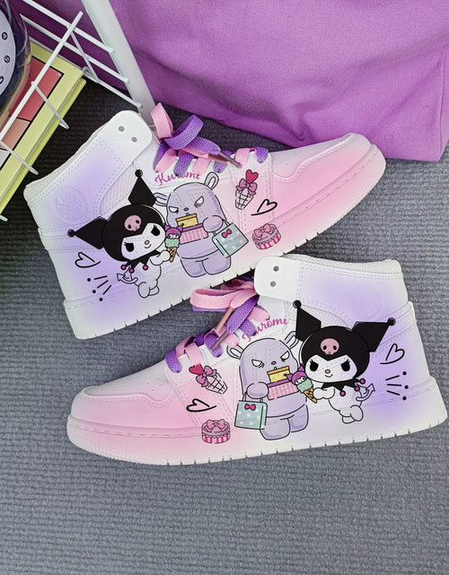 Load image into Gallery viewer, New Woman cartoon Kuromi   princess cute Casual shoes soft sports shoes for girlfriend gift EU size 35-44
