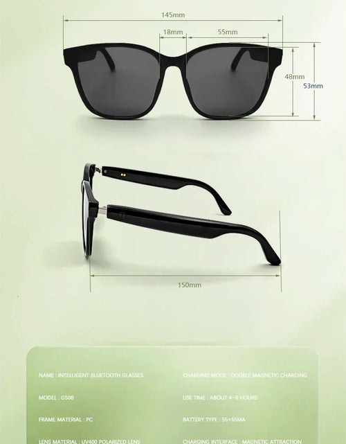 Load image into Gallery viewer, 2024 Smart Sunglasses Bluetooth Glasses Listening to Music, Calling, Navigation, Anti UV Polarization Lens Suitable for Driving
