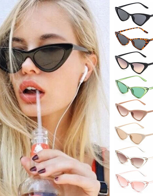 Load image into Gallery viewer, Triangle Cat Eye Sunglasses for Women Small Frame Retro Cateye Sun Glasses Luxury Brand Designer UV400 Protection Eyewear Shades
