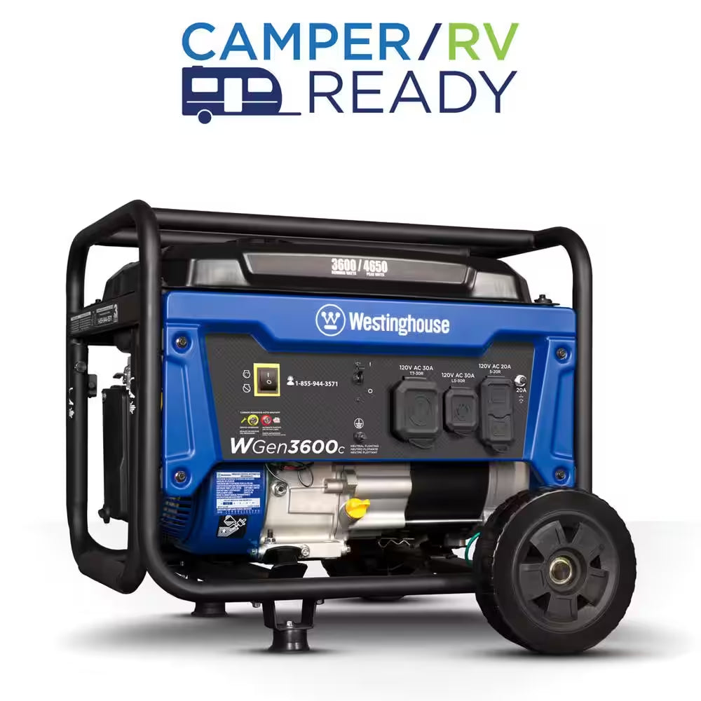 4,650/3,600-Watt Dual Fuel Gas and Propane Powered Portable Generator with Remote Electric Start