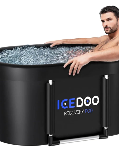 Load image into Gallery viewer, Upgrade XL 129 Gal Large Oval Ice Bath Tub for Athletes,Multiple Layered Portable Outdoor Cold Plunge Tub for Recovery
