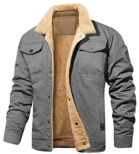 Mens Fashion Solid Pocket Cardigan Button Sweater Jacket Fleece Lined Jacket Men Tall Lined Fleece Jacket Mens