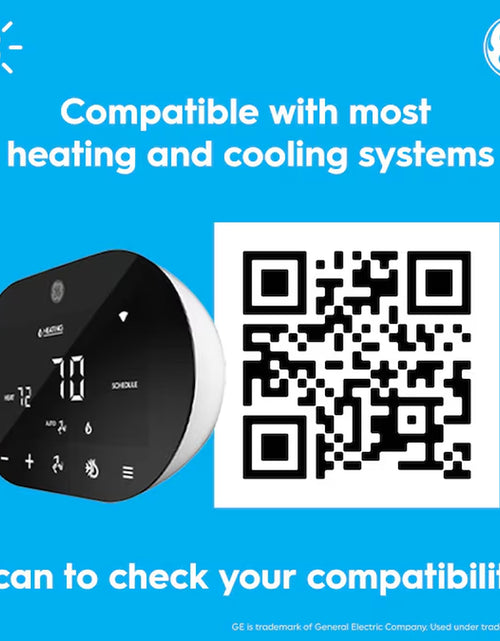 Load image into Gallery viewer, Black Smart Thermostat with Wi-Fi Compatibility
