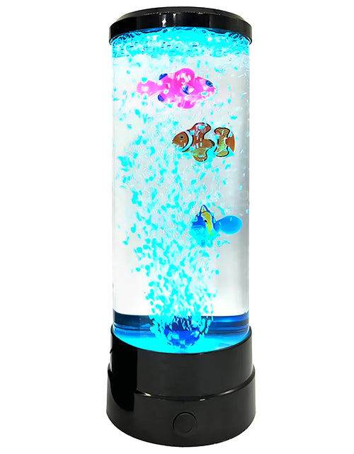 Load image into Gallery viewer, LED Fish Lamp round with Vibrant 6 Color Changing Light Effects. the Large Sensory Synthetic Jelly Fish Tank Aquarium Mood Lamp.Ideal Gift
