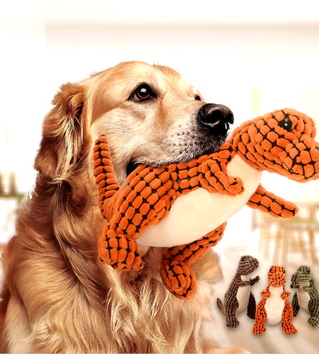 1PC Random Pet Dog Squeaky Plush Dinosaur Toys Interactive Dog Chew Toys Plush Stuffing Pet Supplies Small Dog Chew Molar Toys