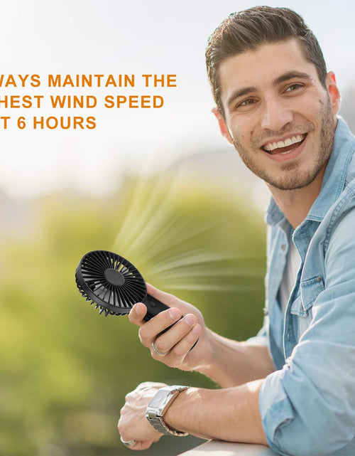 Load image into Gallery viewer, Portable Handheld Fan, 4000Mah Battery Operated Rechargeable Personal Fan, 6-15 Hours Working Time for Outdoor Activities, Summer Gift for Men Women
