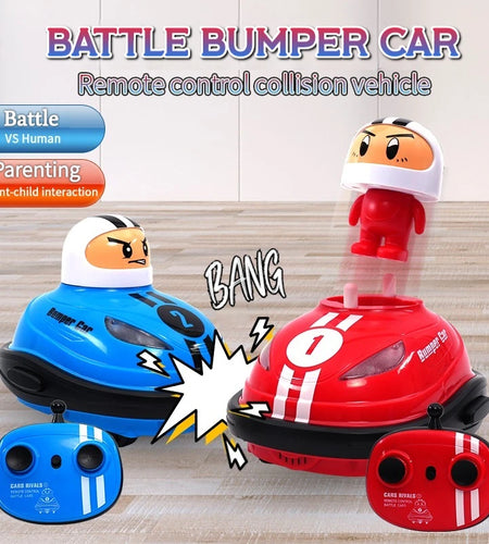 RC Toy 2.4G Super Battle Bumper Car Pop-Up Doll Crash Bounce Ejection Light Children'S Remote Control Toys Gift for Parenting