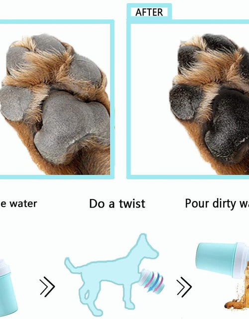 Load image into Gallery viewer, Dog Paw Cleaner Pet Paw Washer for Dogs Muddy Paws Cleaner Paw Brushes Easy Disassemble and Install Dog Foot Washer
