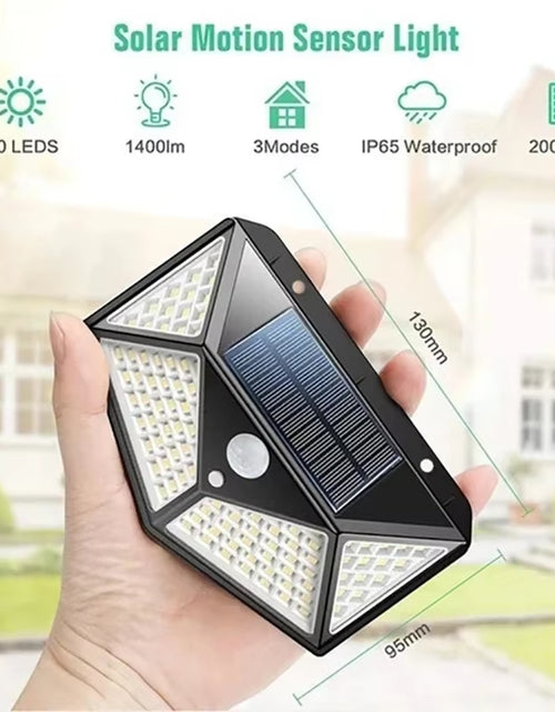 Load image into Gallery viewer, LED Solar Lights 100 Leds PIR Motion Sensor Light Waterproof Solar Wall Lamp Outdoor Solar Lights for Garden Street Decorlight
